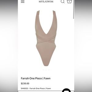 MYRA SWIM - Farrah One Piece Medium Fawn